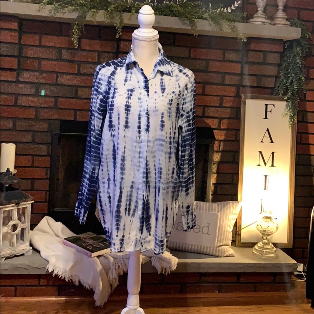 Women's CHAPS Button Down Blouse SZ:Lg